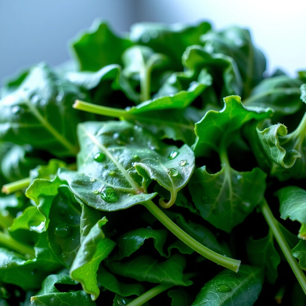 Zielone liście bogate w potas